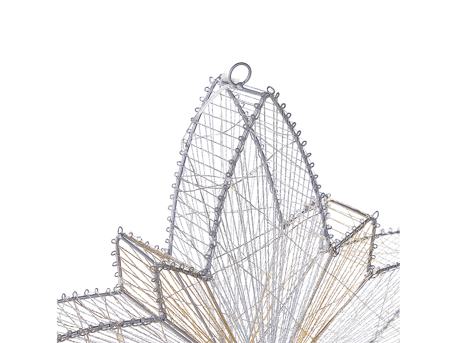 Kerstdecoratie voor buiten LED-verlichting ster zilver 50 cm HOFSOS