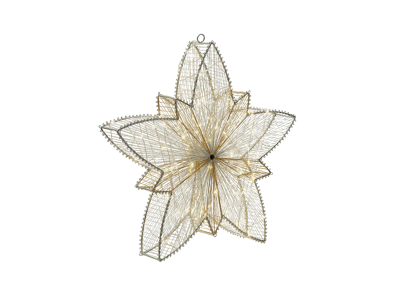 Décoration suspendue pour l'extérieur LED HOFSOS Étoile 50 cm Argenté