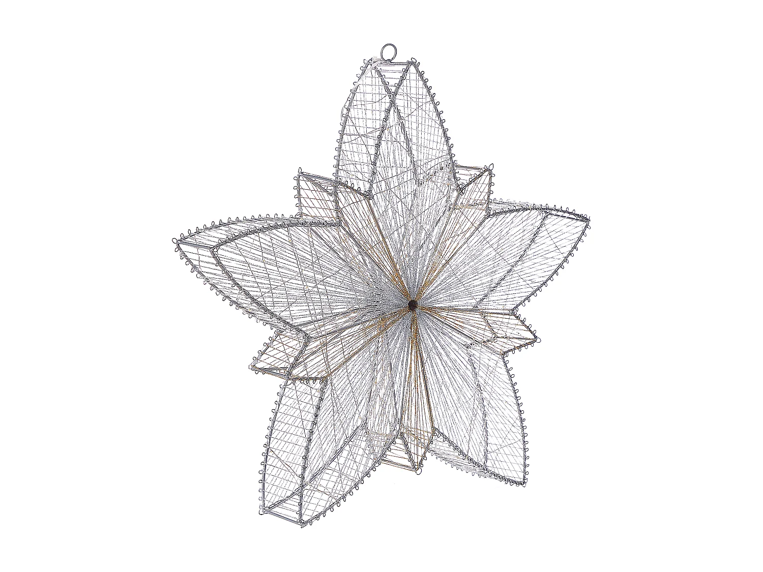 Kerstdecoratie voor buiten LED-verlichting ster zilver 50 cm HOFSOS