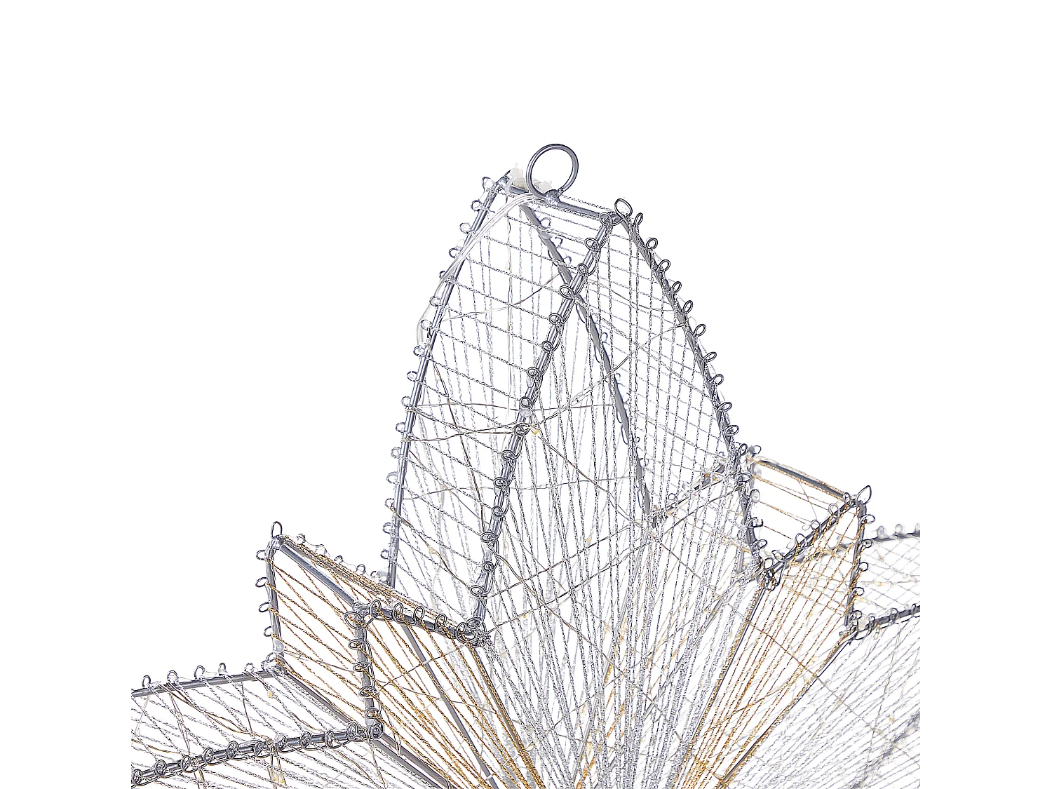 Kerstdecoratie voor buiten LED-verlichting ster zilver 50 cm HOFSOS