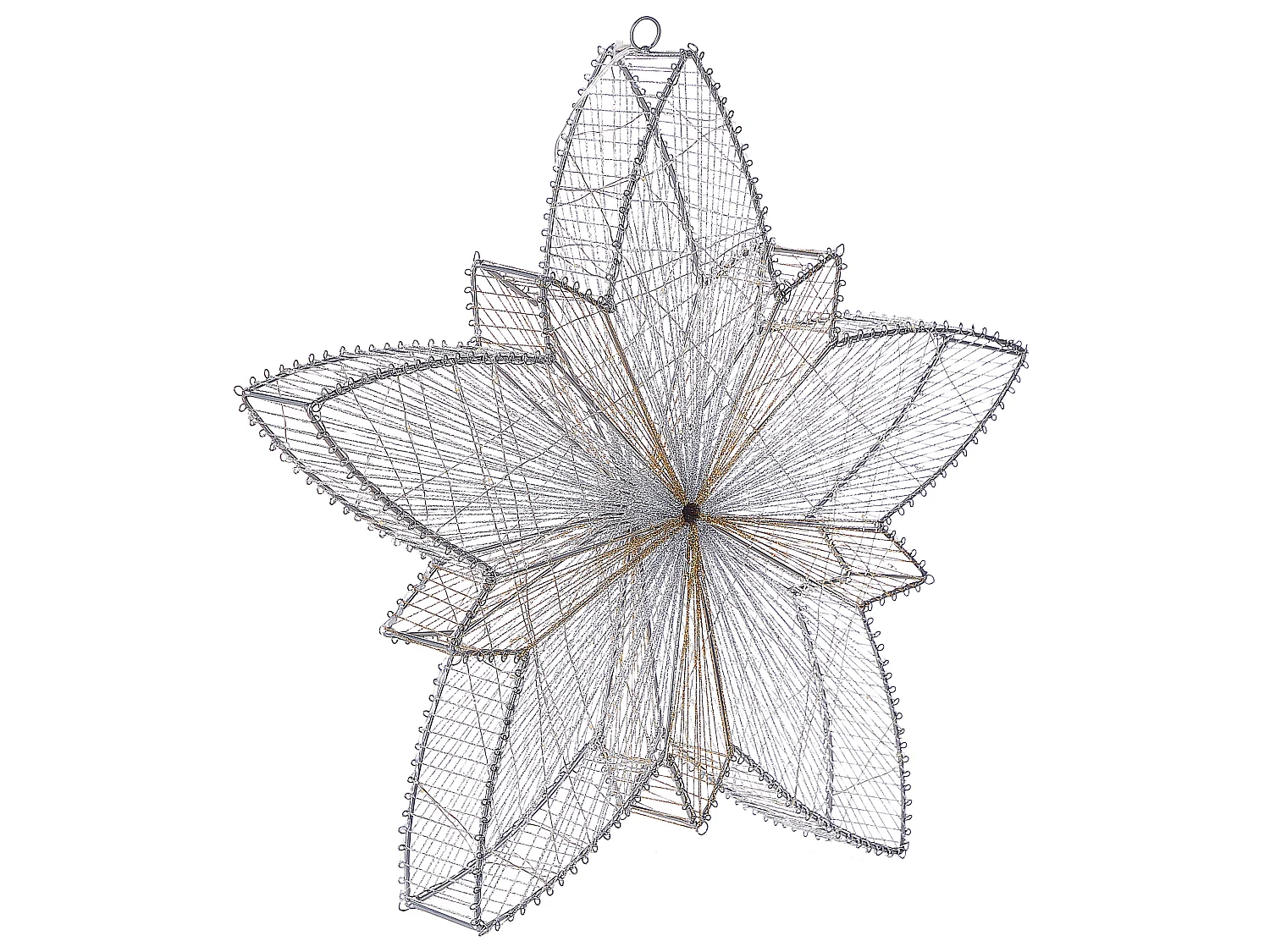 Décoration de jardin à LED étoile argentée à suspendre 50 cm HOFSOS
