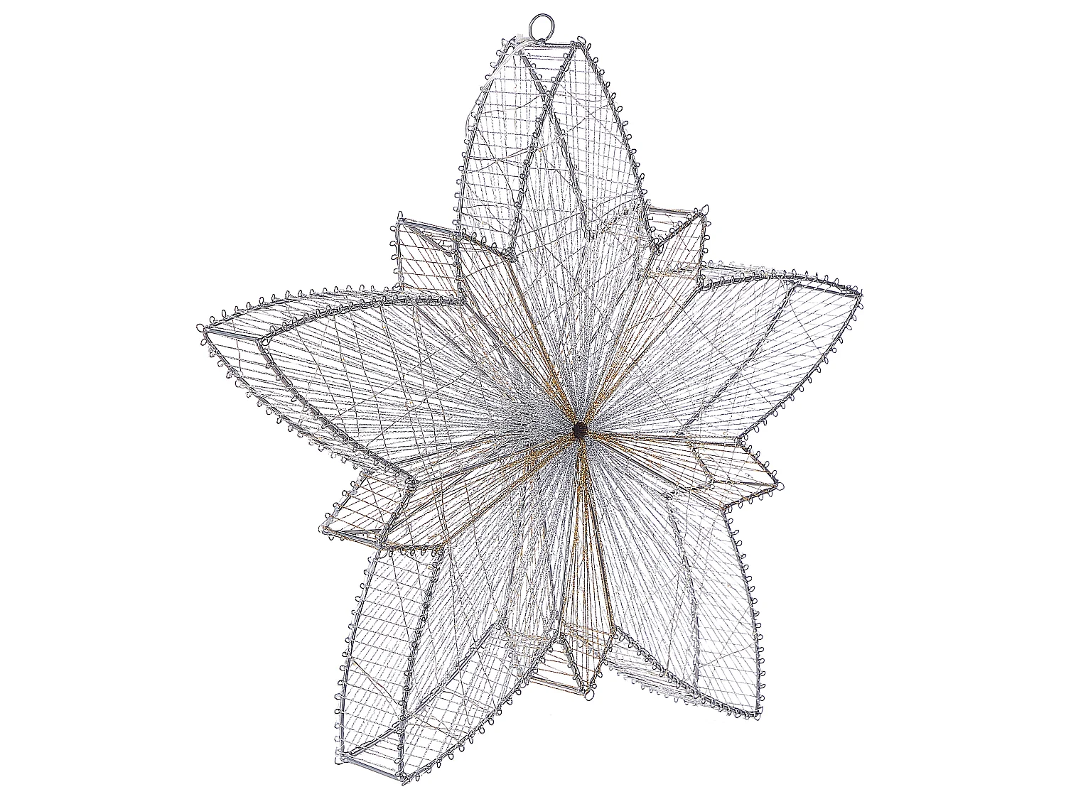 Décoration de jardin à LED étoile argentée à suspendre 50 cm HOFSOS