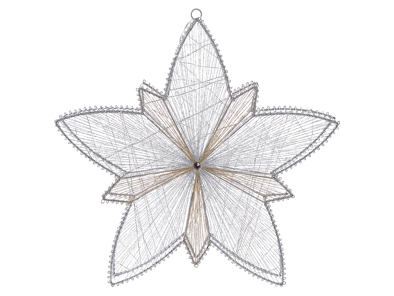 Décoration de jardin à LED étoile argentée à suspendre 50 cm HOFSOS