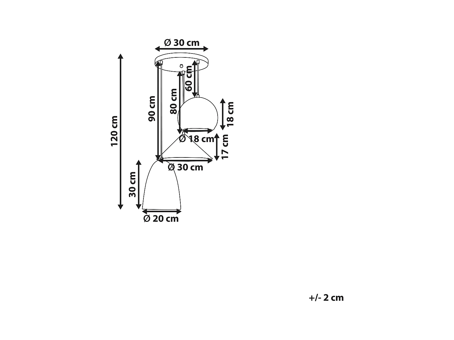 Hängelampe aus natürlichem Stroh weiß / natürlich / braun 3-flammig Endrick