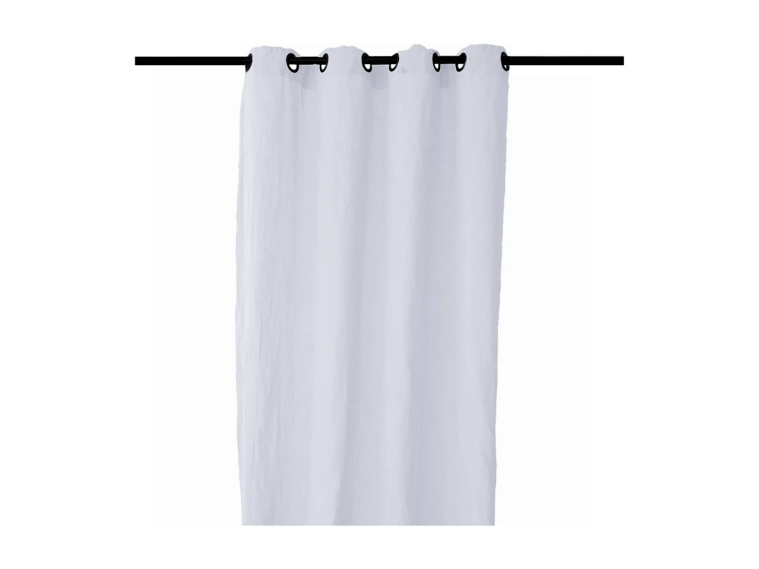 Rideau 140x280 cm voile lin lavé-froissé SONATE DECO blanc Neige
