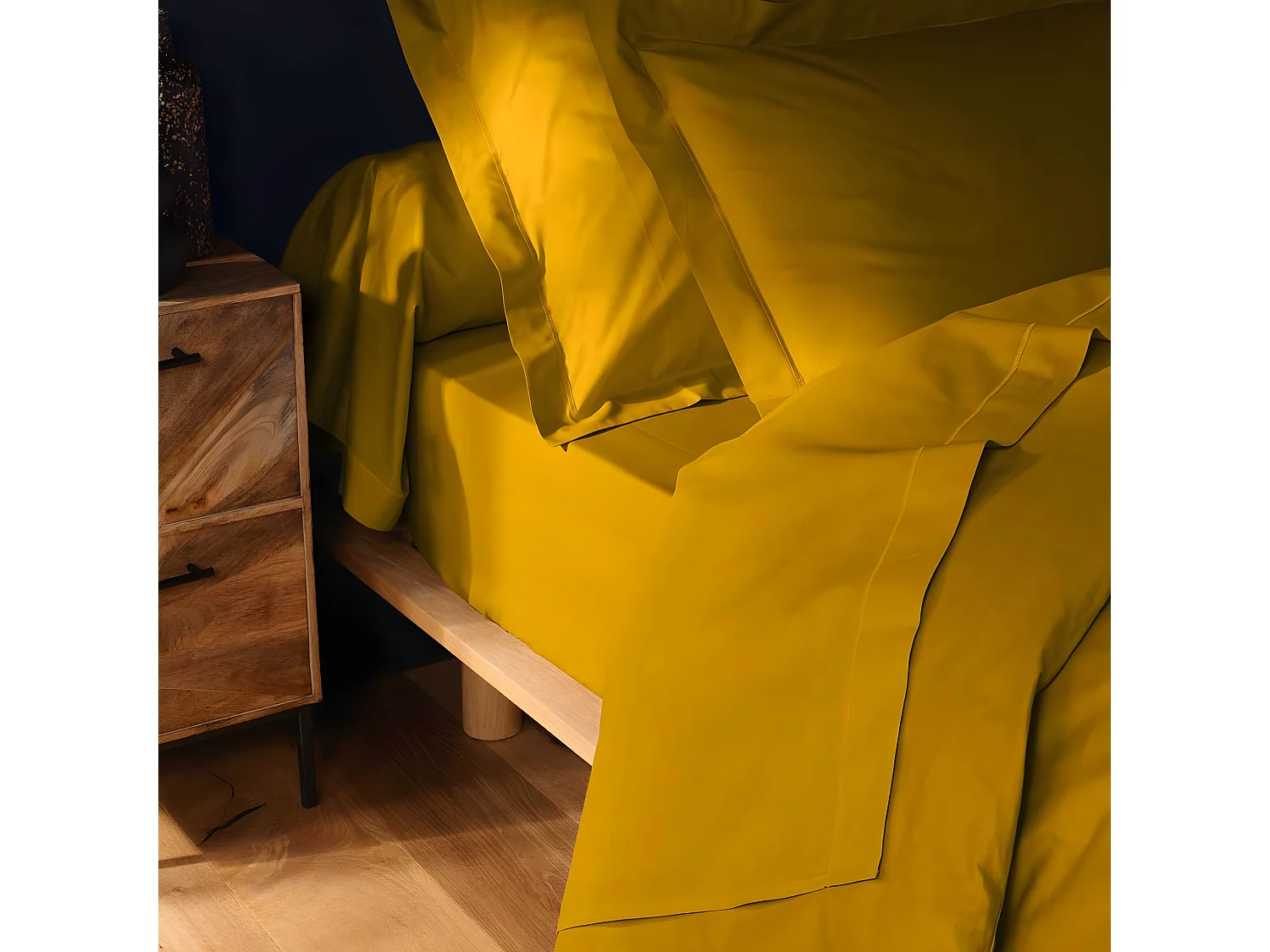 Drap Plat "Lina" 180x290cm Curry