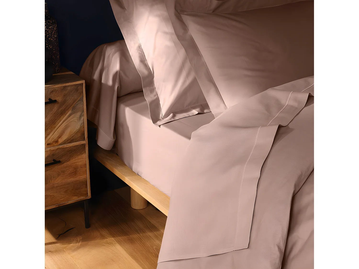 Drap Plat "Lina" 180x290cm Rose