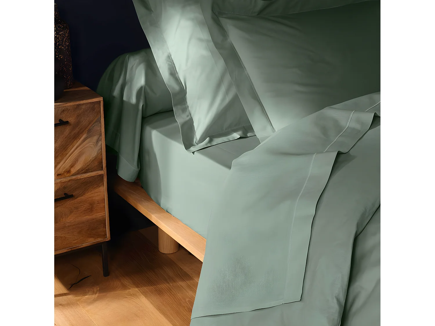 Drap Plat "Lina" 180x290cm Sauge