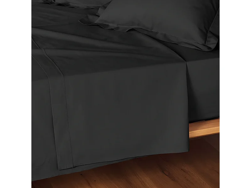 Drap Plat "Lina" 180x290cm Noir