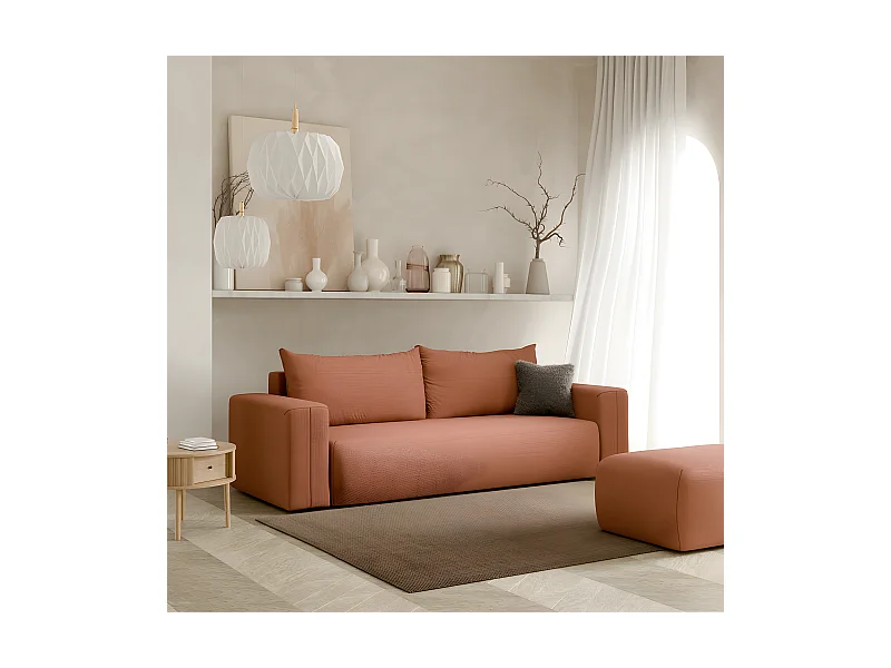 Canapé convertible 3 places coffre Bliss Cuivre