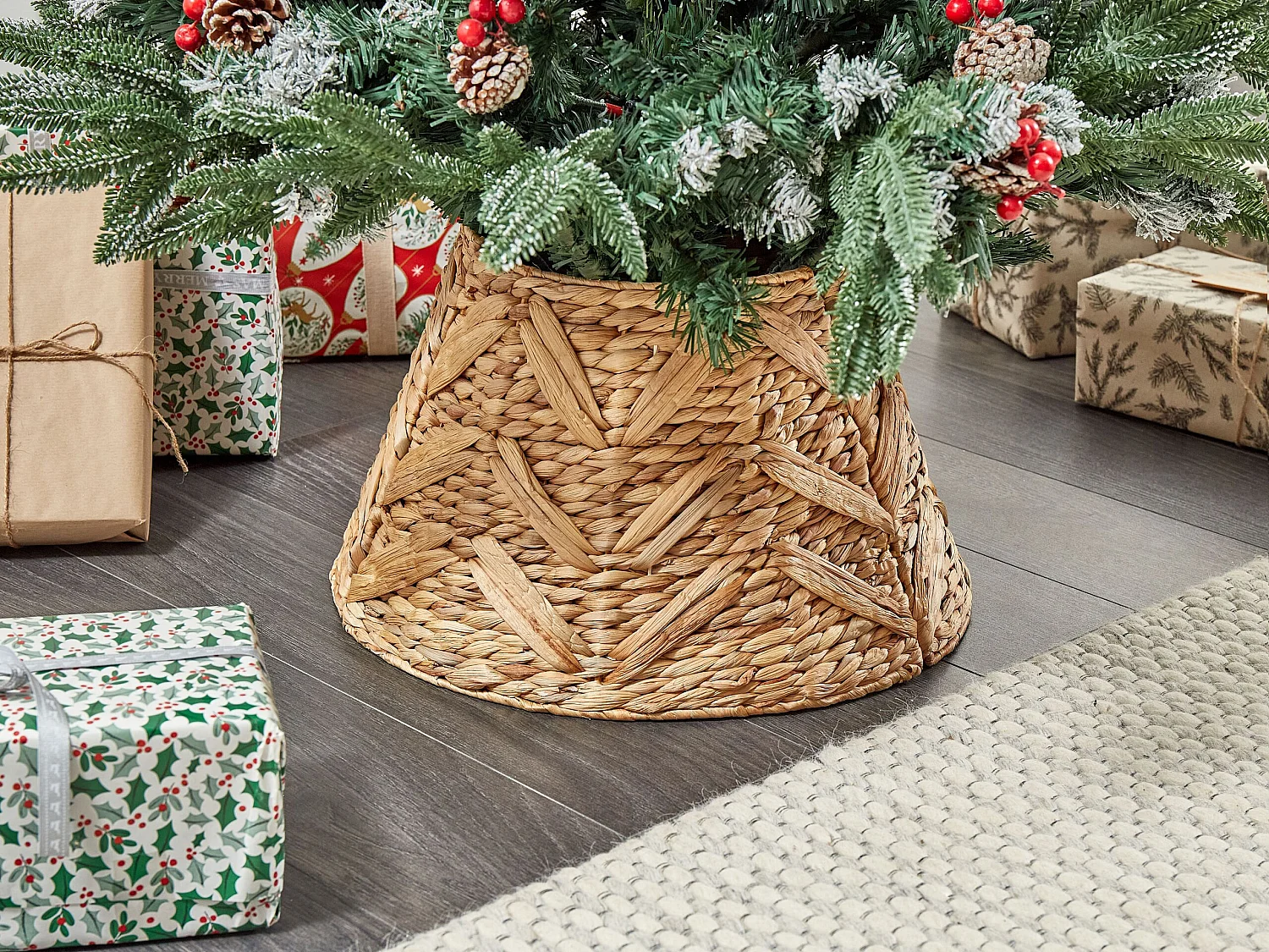 Copri base per albero di Natale SAPIN Naturale 45 cm Giacinto d'acqua