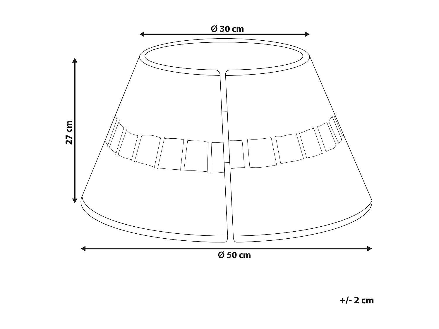 Jupe de sapin de Noël MARCHE Herbier marin Naturel 50 cm