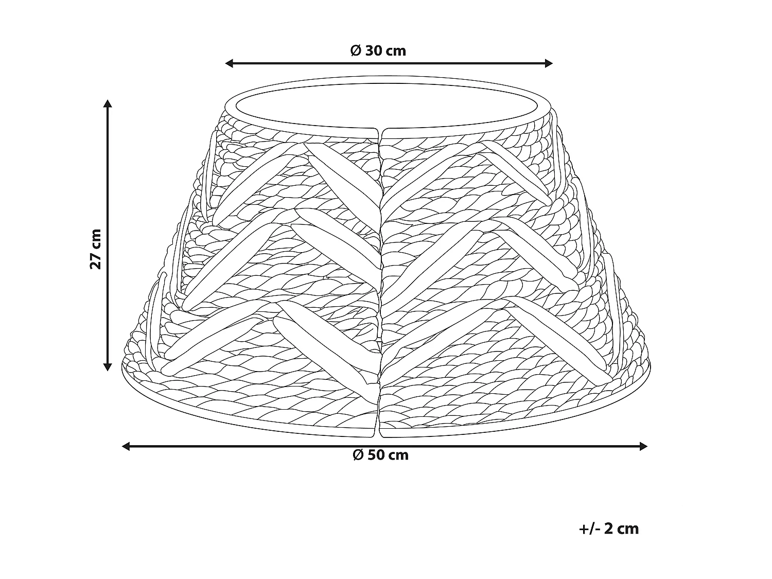 Jupe de sapin de Noël SAPIN Fibre de jacinthe d'eau Naturel 50 cm