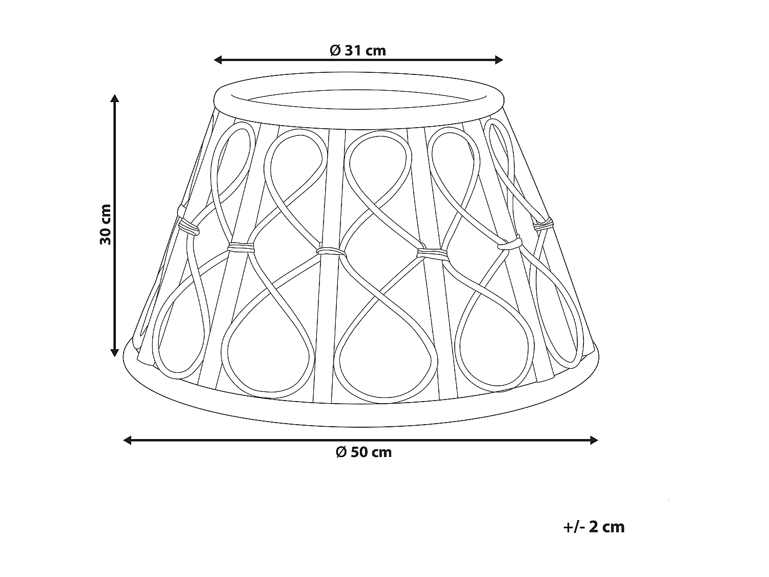 Weihnachtsbaumkragen AVENT Naturfarben 50 cm Rattan