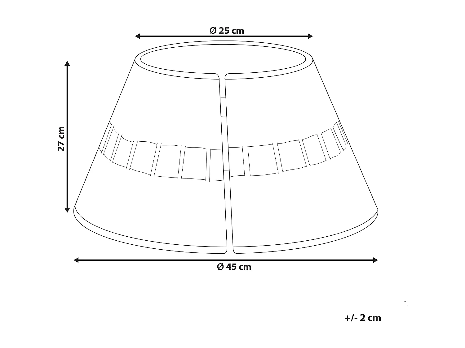 Jupe de sapin de Noël MARCHE Herbier marin Naturel 45 cm