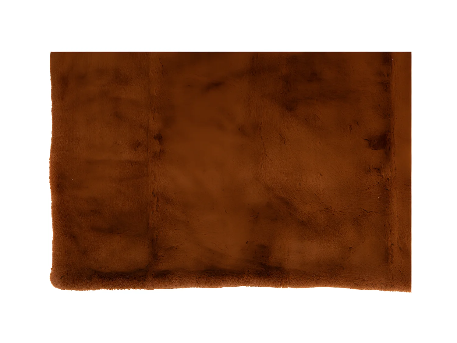 Plaid Cutie Polyester Marron/Orange - L 180 x l 130 x H 3 cm