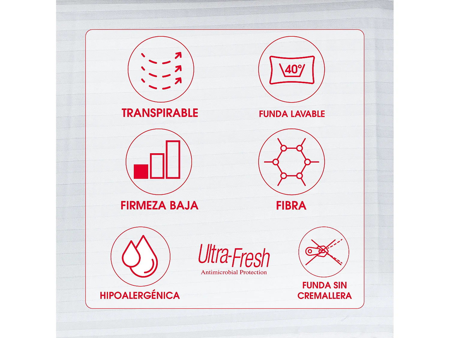 Almofada 150 x 40 cm | PIKOLIN Petit Plus | Fibra | Firmeza Baixa