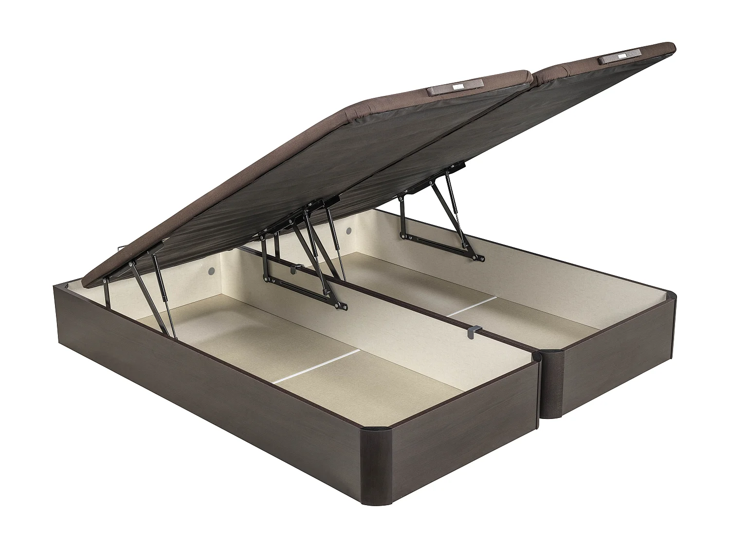 Canapé abatible Pikolin wengué | Apertura frontal | Gran capacidad | 32 cm | Tapa transpirable 3D | Montaje y retirada incluidos