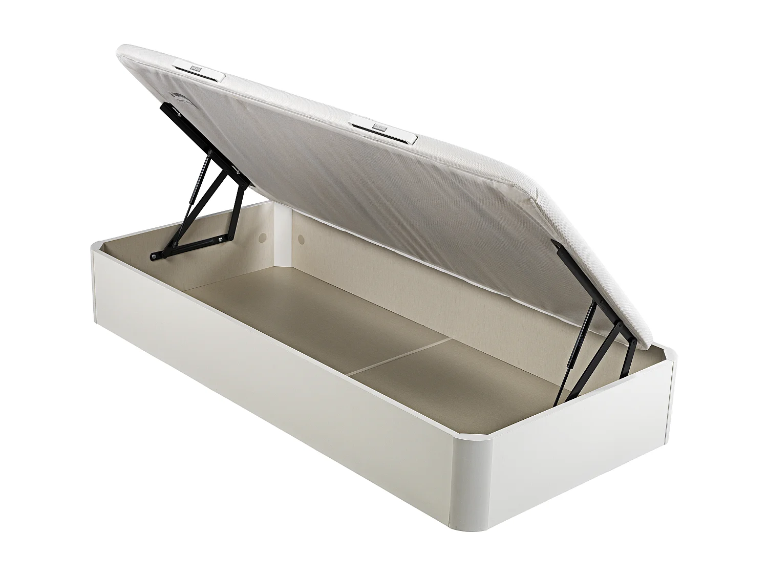 Canapé Abatible Juvenil Pikolin Blanco | Apertura Lateral | 32 cm | Almacenaje Extra | Montaje y retira incluidos