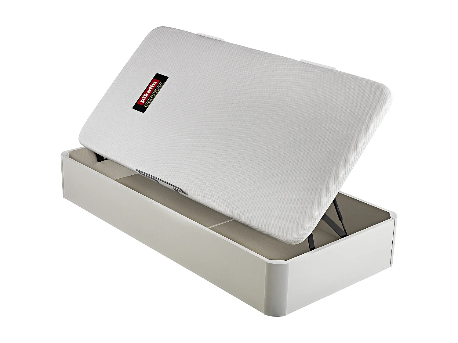 Sommier juvenil 90 x 190 cm | PIKOLIN Naturbox | Lateral | Branco | Montagem e remoção incl.