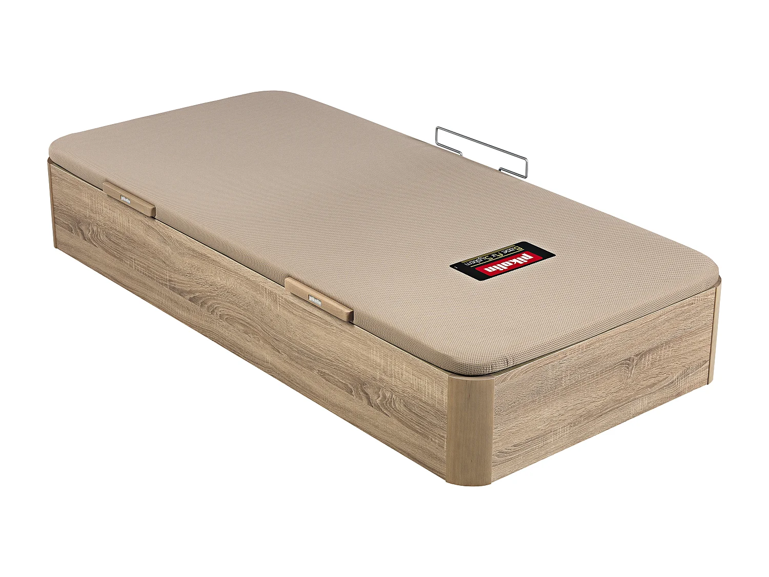 Sommier Articulado PIKOLIN com arrumação con apertura lateral de madera color natural. GRÁTIS: Entrega, montagem e remoção do antigo | 90 x 190 cm