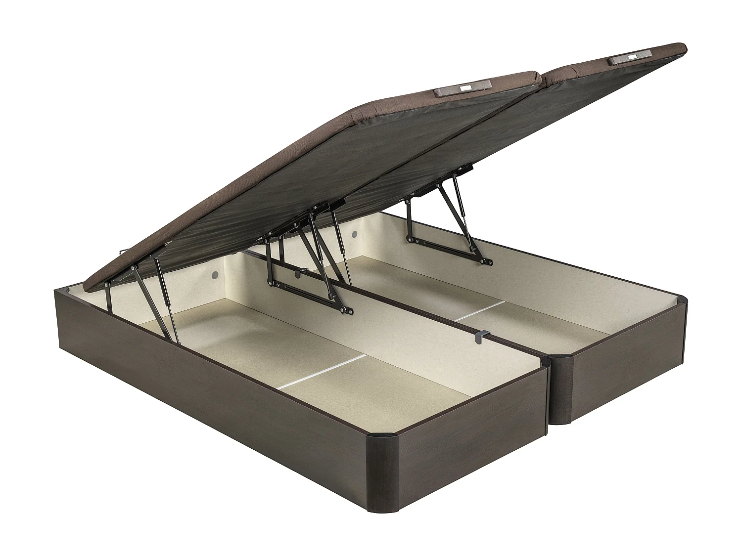 Canapé abatible Pikolin wengué | Apertura frontal | Gran capacidad | 32 cm | Tapa transpirable 3D | Montaje y retirada incluidos