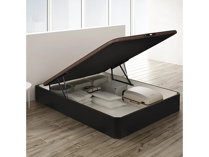 Canapé abatible Pikolin wengué | Apertura frontal | Gran capacidad | 32 cm | Tapa transpirable 3D | Montaje y retirada incluidos