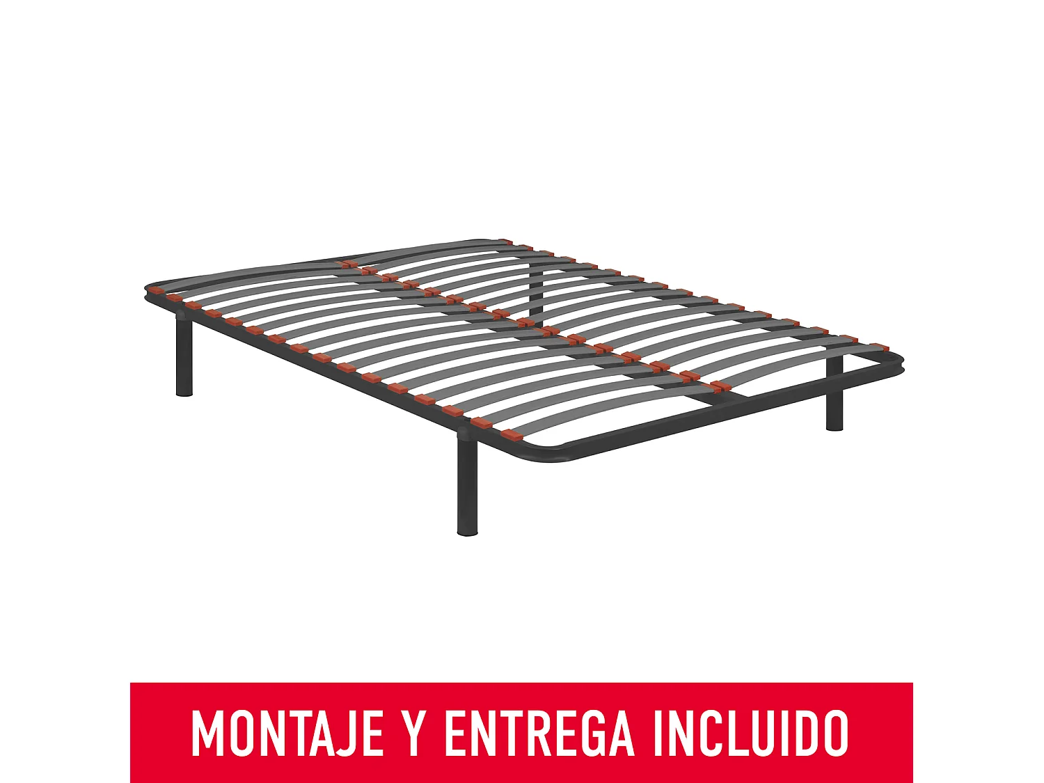 Somier multiláminas PIKOLIN Guardaespaldas, 90 x 182 cm, 16 láminas, negro