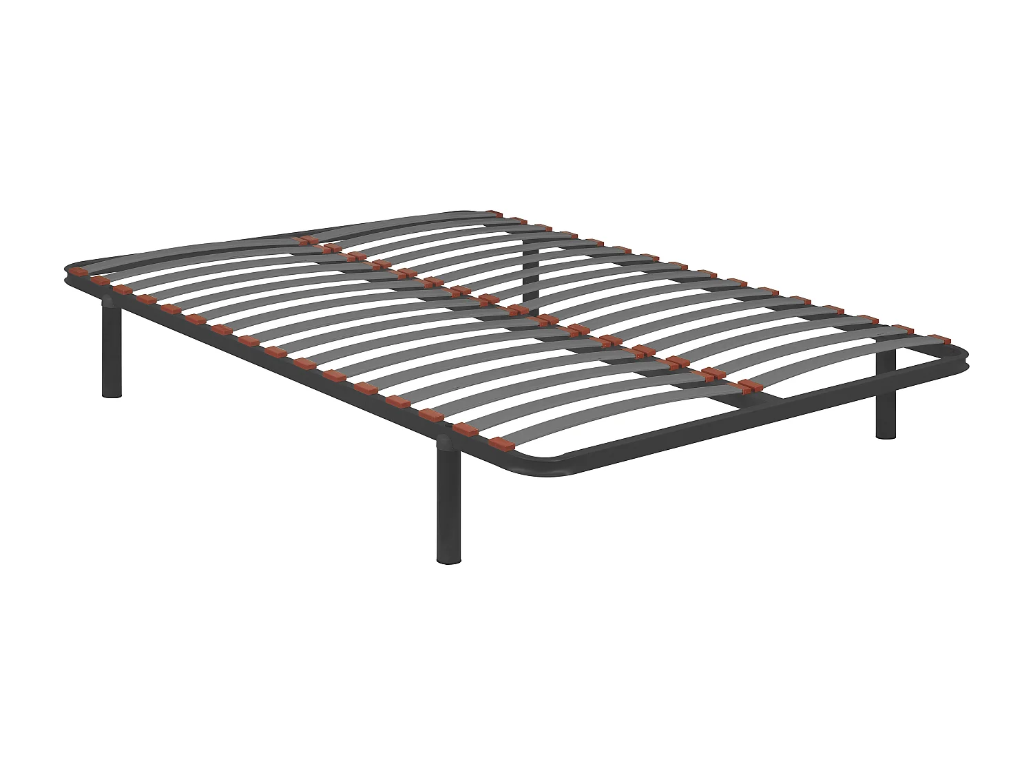 Somier láminas madera, 4 patas, bastidor acero reforzado 105x190
