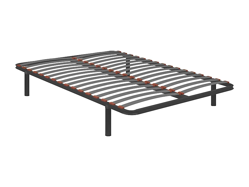 Somier láminas madera, 4 patas, bastidor acero reforzado 150x190