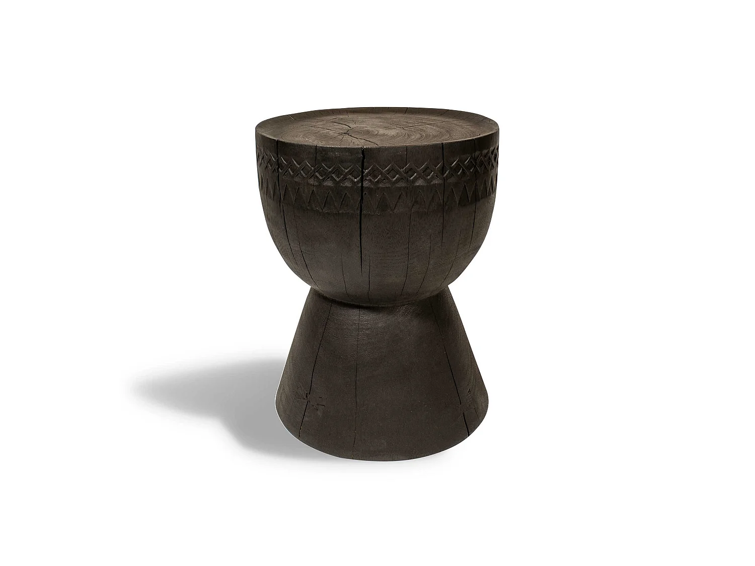 Now's Home - Meuble D'appoint En Bois D'acacia Brule