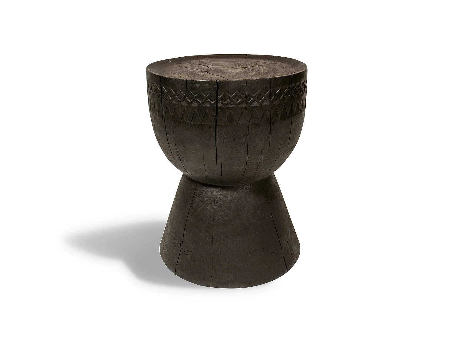 Now's Home - Meuble D'appoint En Bois D'acacia Brule