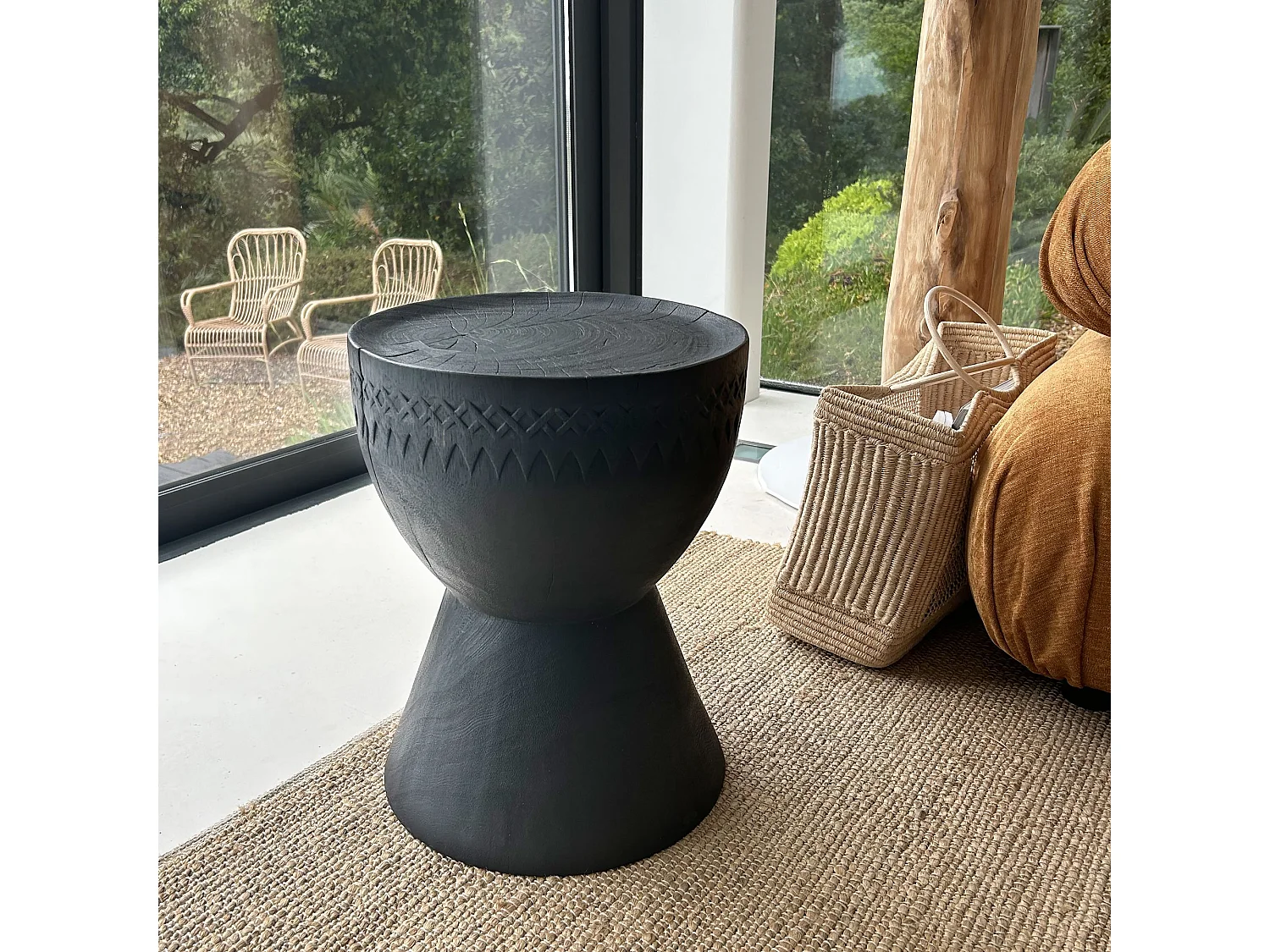 Now's Home - Meuble D'appoint En Bois D'acacia Brûlé