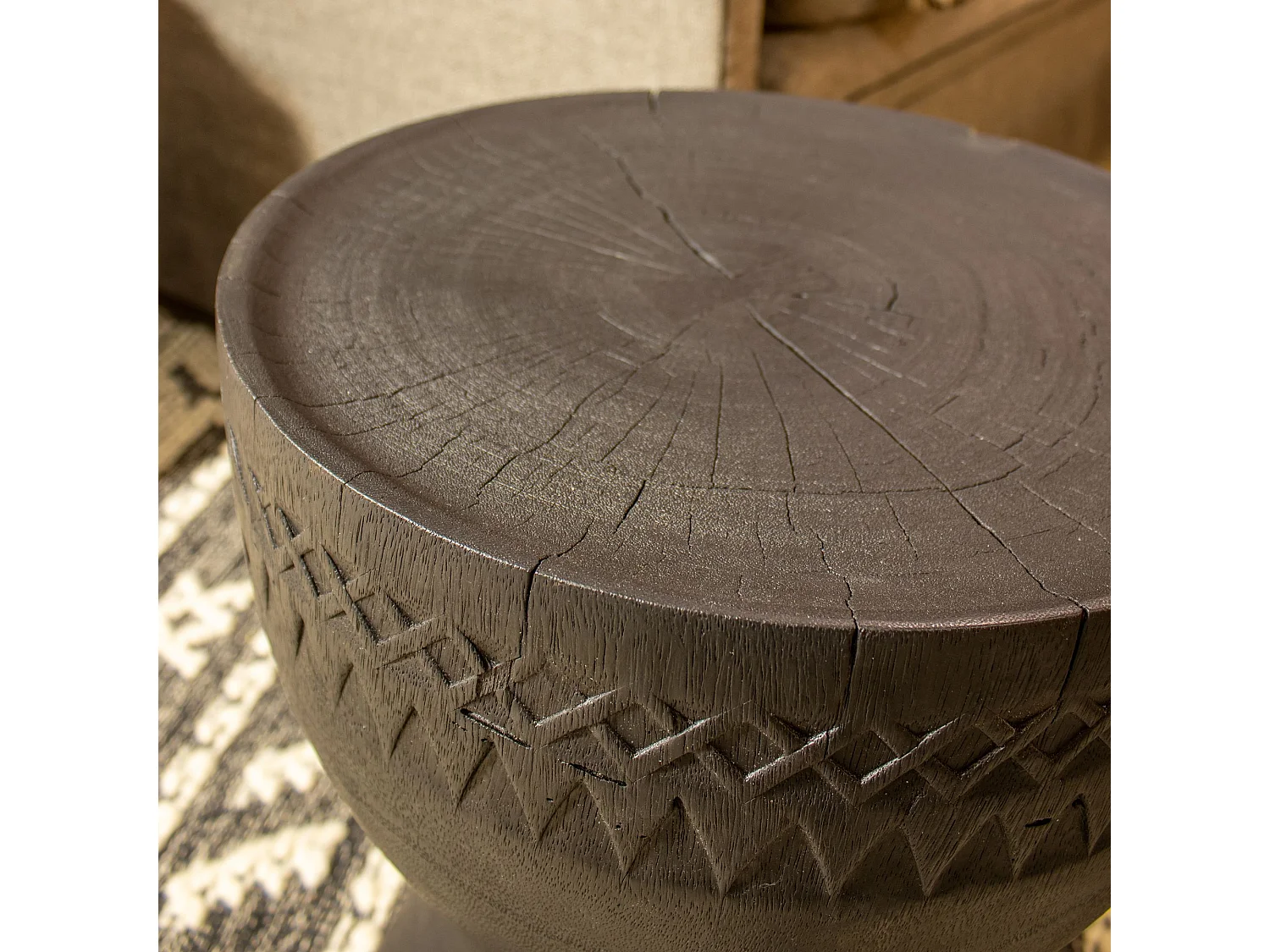 Now's Home - Meuble D'appoint En Bois D'acacia Brûlé