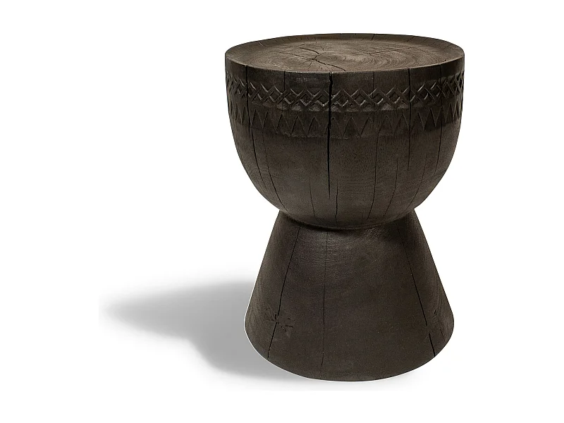 Now's Home - Meuble D'appoint En Bois D'acacia Brule