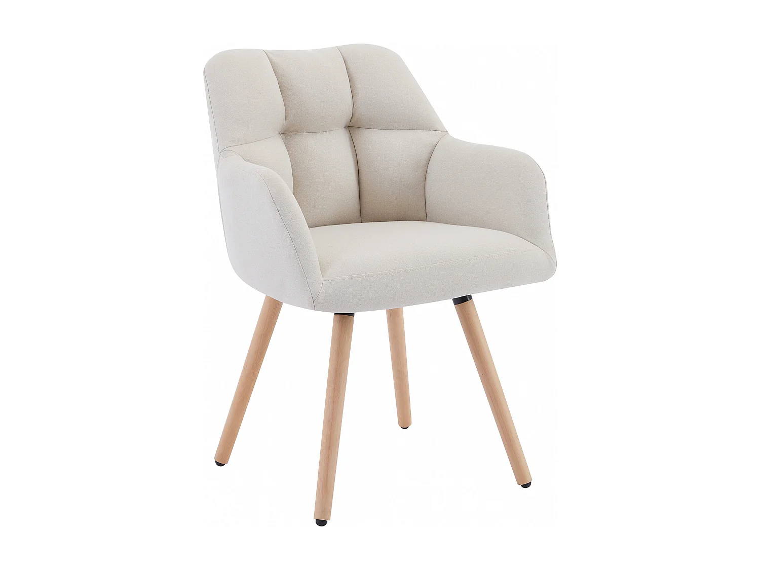 Set van 2 stoelen met armleuningen - Stof en beukenhout - Beige - PEGA van Pascal MORABITO