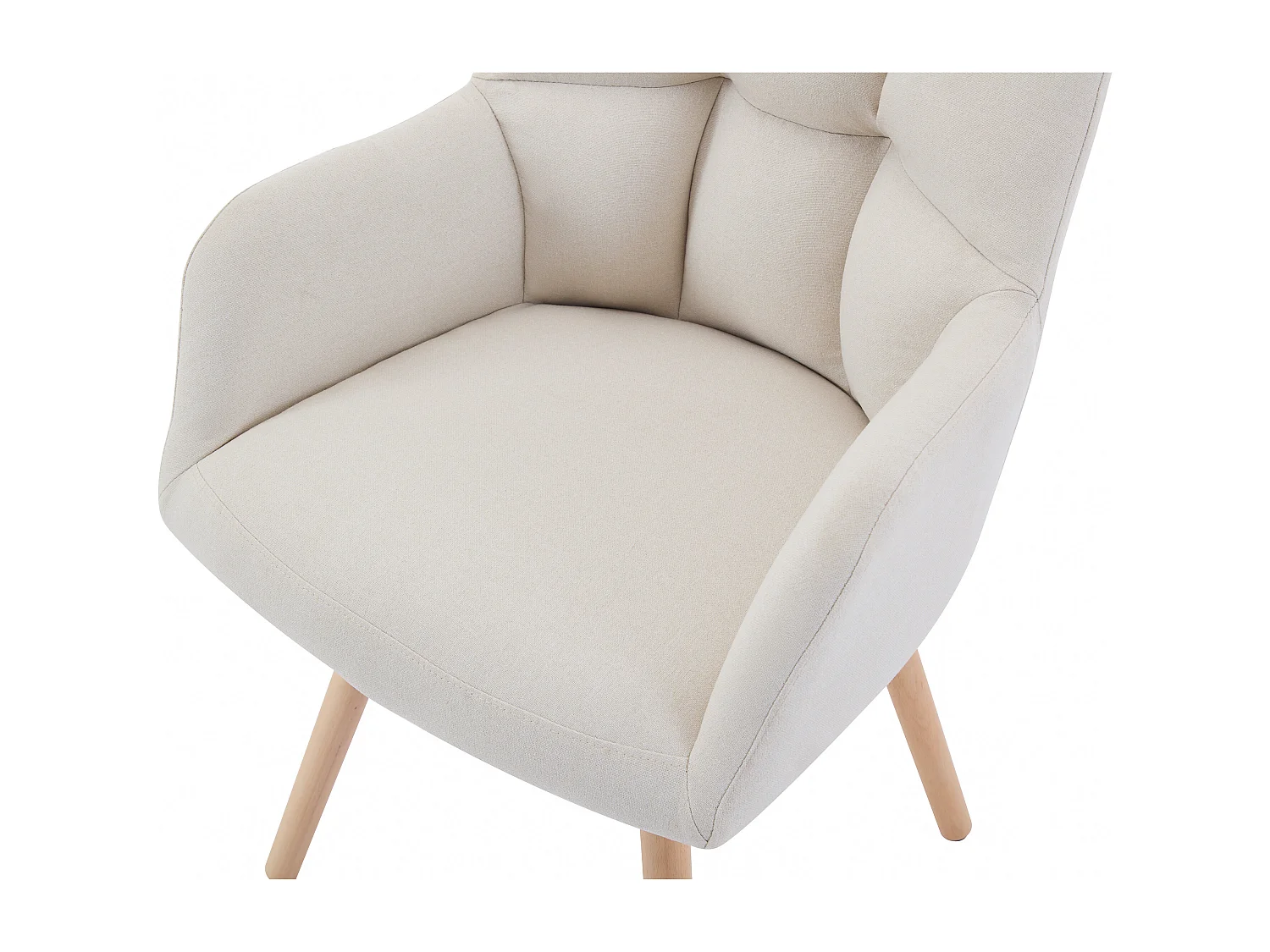 Set van 2 stoelen met armleuningen - Stof en beukenhout - Beige - PEGA van Pascal MORABITO