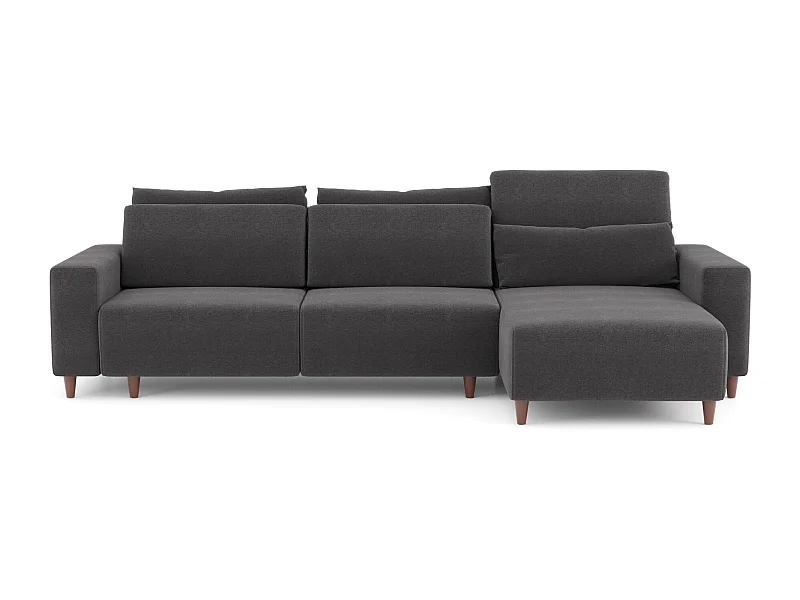 Paco canapé d'angle réversible gris foncé