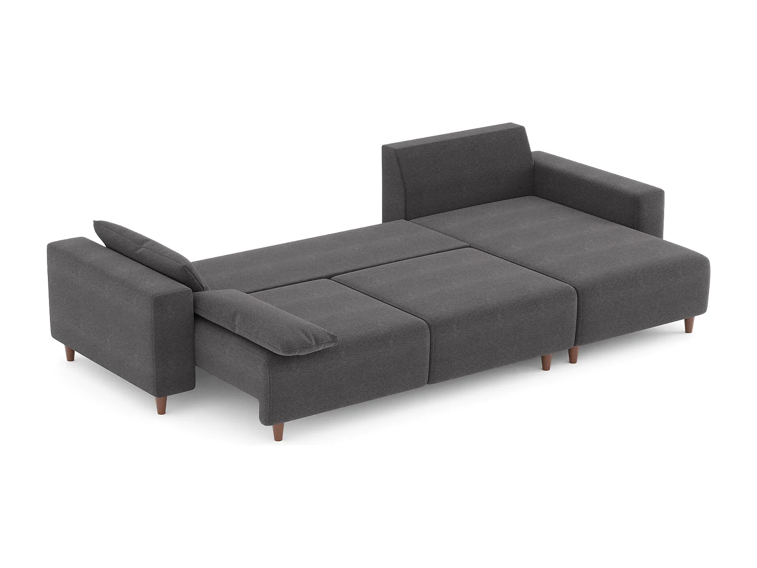 Paco canapé d'angle réversible gris foncé