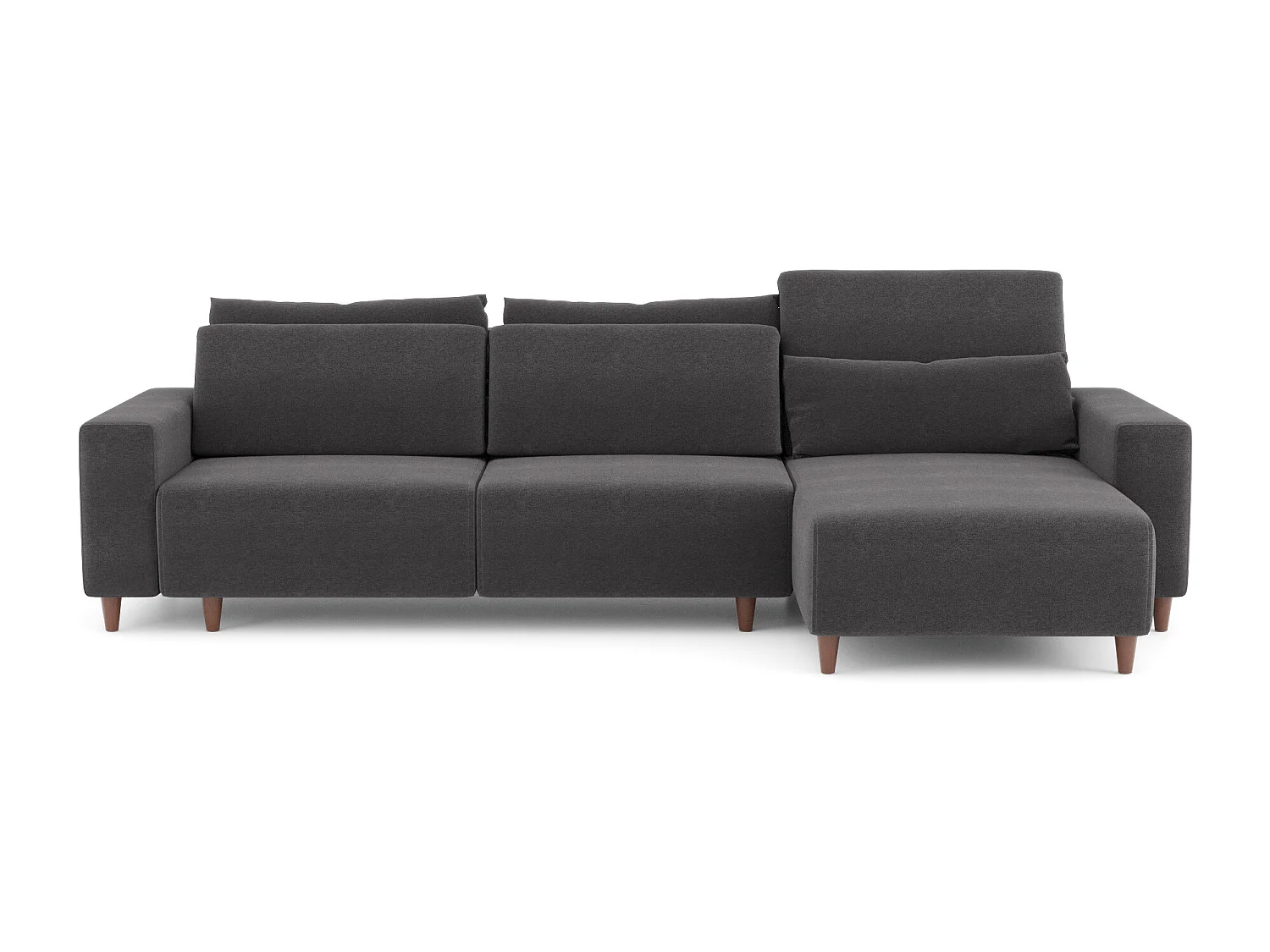 Paco canapé d'angle réversible gris foncé