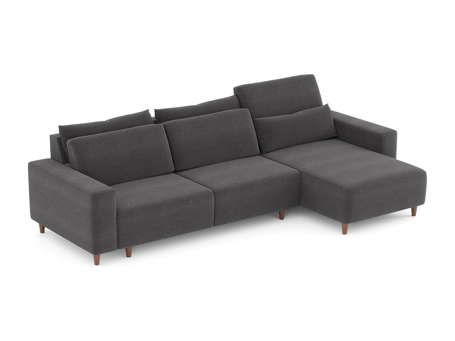 Paco canapé d'angle réversible gris foncé