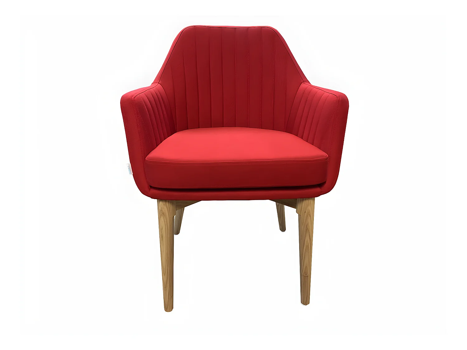 Yoko fauteuil rouge et frêne clair