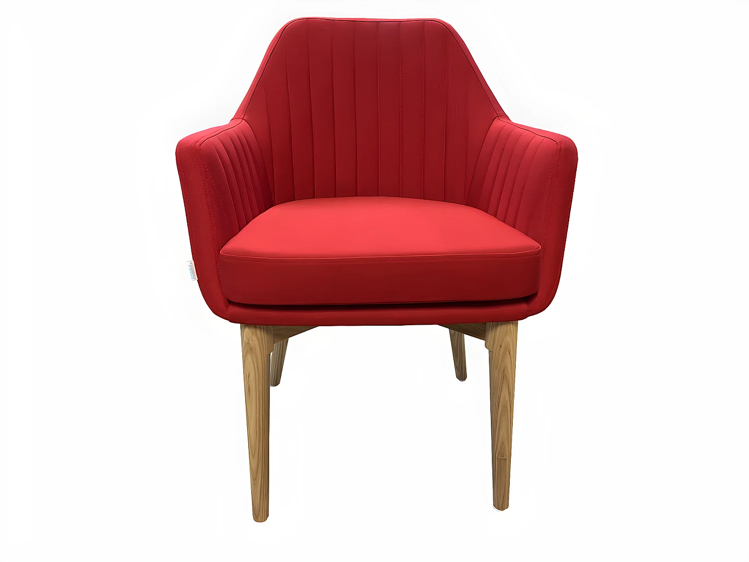 Yoko fauteuil rouge et frêne clair