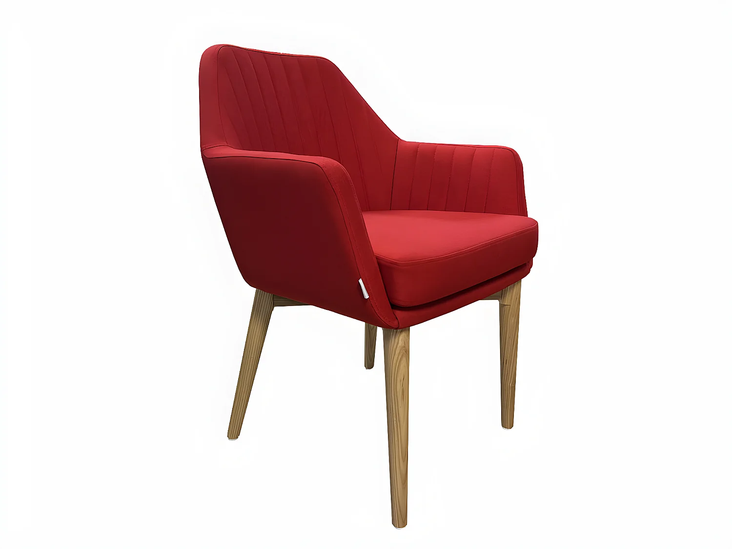 Yoko fauteuil rouge et frêne clair