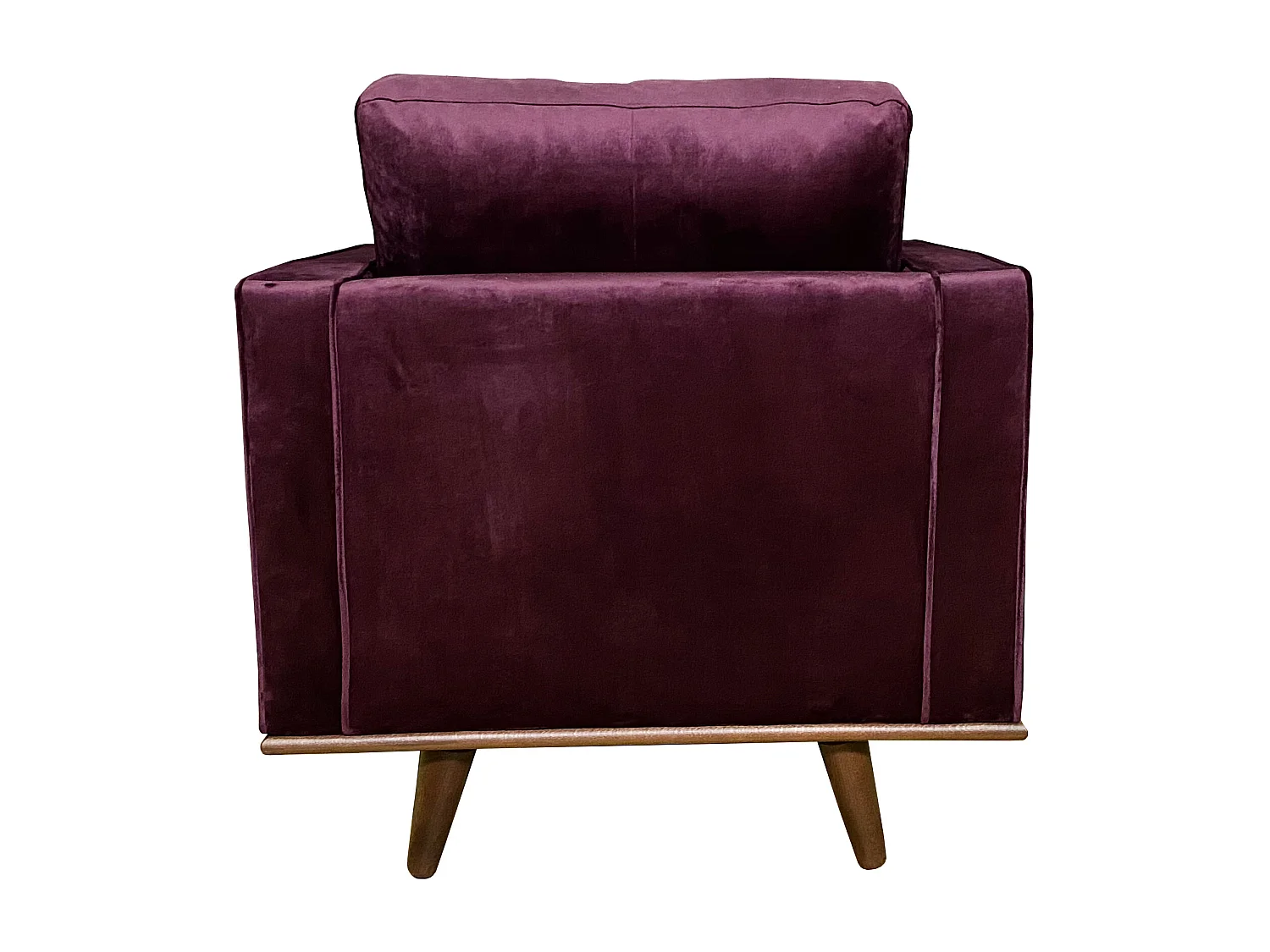 Mike fauteuil en velours bordeaux