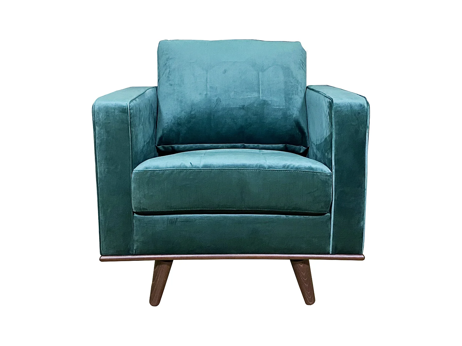 Mike fauteuil en velours vert