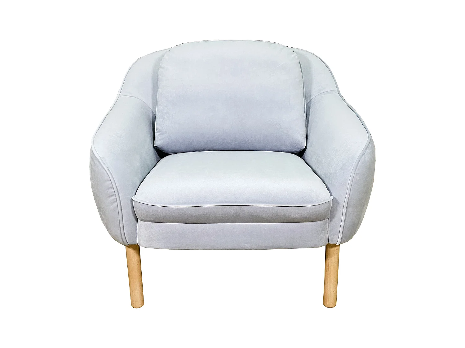 Lisa fauteuil en velours gris