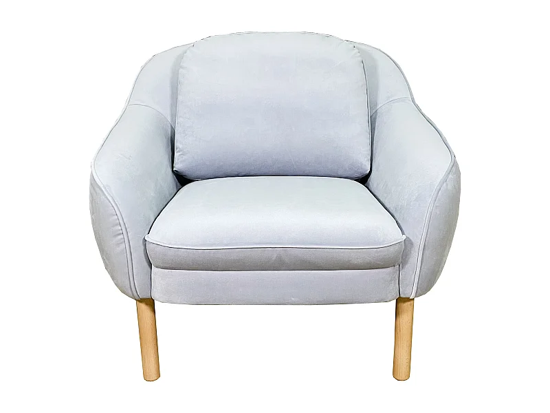 Lisa fauteuil en velours gris
