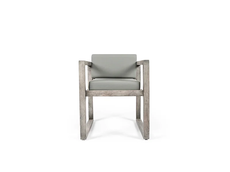 Iris fauteuil extérieur bois d'acacia grisé