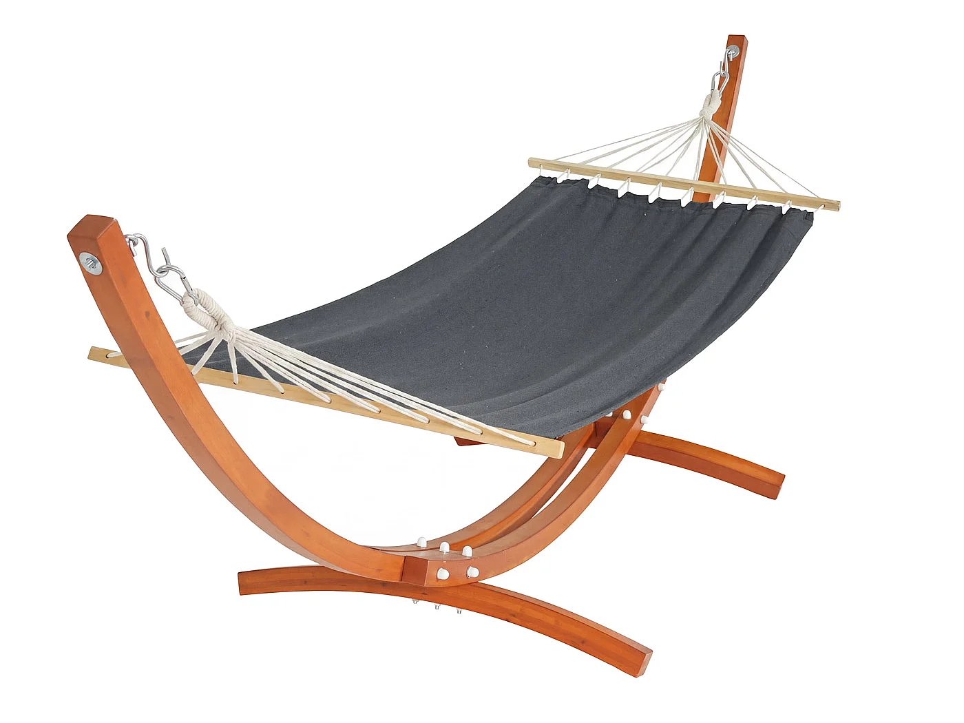 Hangmat met frame MCW-J46,  bruin, mat grijs